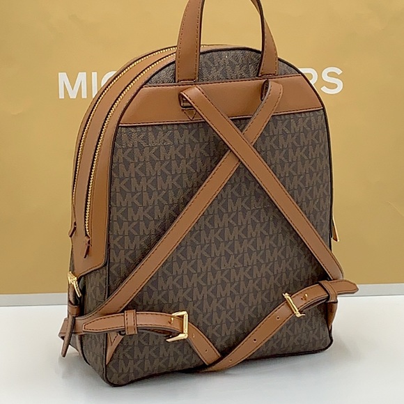 MICHAEL KORS JAYCEE MEDIUM BACKPACK BROWN SIGNATURE COLOR - Picture 3 of 15